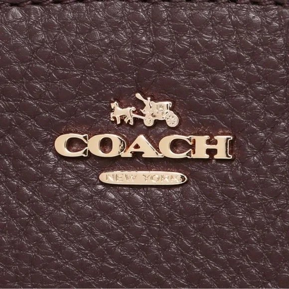 Coach Premium Leather Small Crossbody Handbag Purse Oxblood